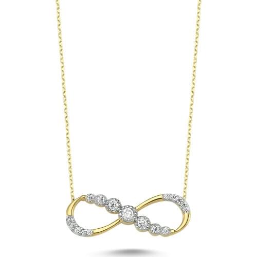 14k Gold Infinity Pendant, Necklace