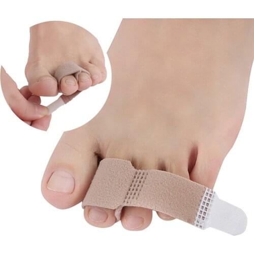 2PC Fabric Toe Finger Straightener Hammer Toe Hallux Valgus Corrector Bandage Toe Separator Splint Wrap Foot Stretcher Care Tool