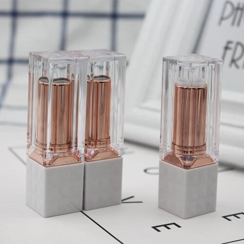 30PCS Empty White Clear lipstick tube Square make your own lip balm tube