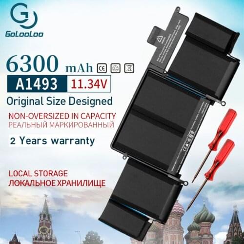 Golooloo 6300mAh A1493 New Laptop Battery For Apple Macbook Pro 13"Retina a1493 A1502 Late 2013 Mid 2014 years Notebook Batteria