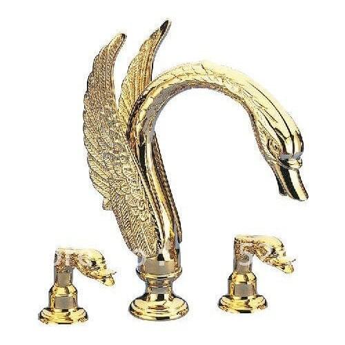 Free shipping 3 PIECE ROMAN TUB (Or sink) SWAN FAUCETS BATHROOM FAUCETS DECK MOUNTED