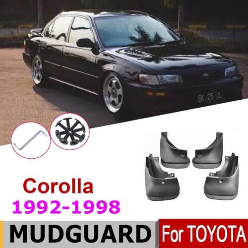 Mudguards For Toyota Corolla Sedan AE101 AE102 AE100 1998-1992 Over Fender Mud Flaps splash Guards Car Splash Accessories