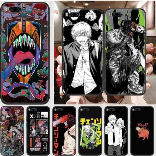 Anime Chainsaw Man power Phone case For Xiaomi Mi Max Note 3 A2 A3 8 9 9T 10 Lite Pro Ultra black soft shell 3D cell cover