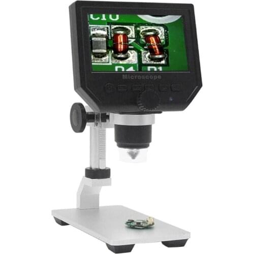 G600 4.3" LCD Digital Microscope LED Zoom 1-600X 3.6MP HD Camera Video Recorder