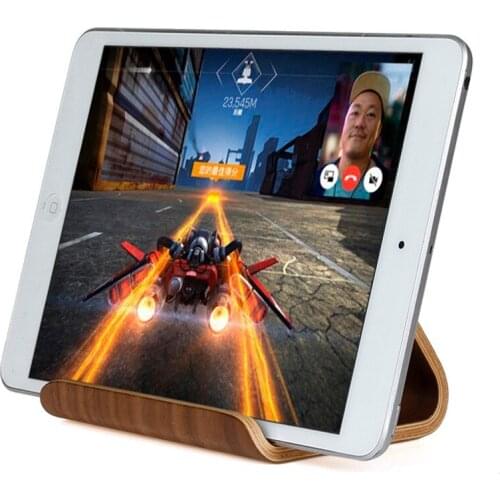 High Quality Tablet Holder Table Cell Support Desk Universal Mobile Phone Holder Wooden Walnut Birch Stand for iPhone 11 iPad