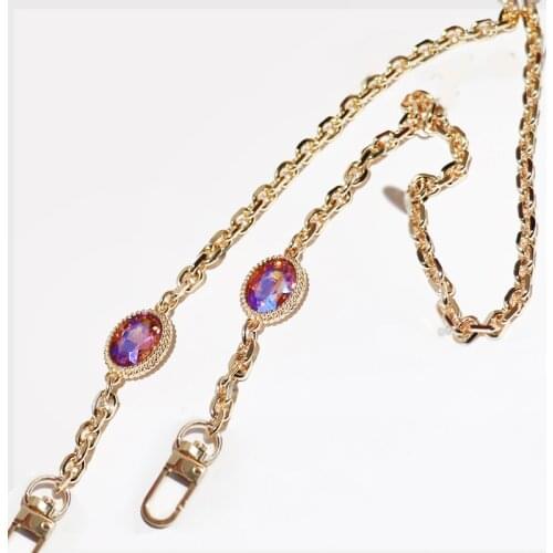 DIY 40cm-160cm Replacement 7mm Gold Chain Purse Strap Shoulder Crossbody Bag Strap for Pnone Cases, Clutch Bags, Small Handbags