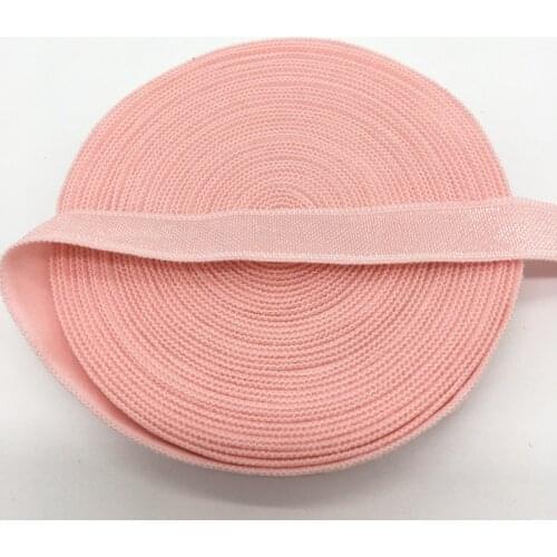 5Yards/lot 3/8" 10mm Pink Solid Shiny Satin Elastics Band Headband Bra Strap Dress Sewing Trim