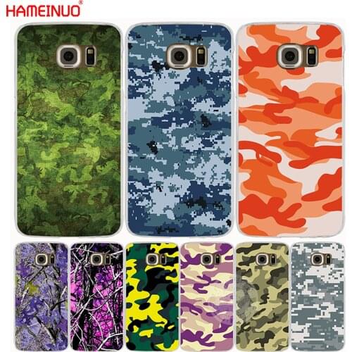 HAMEINUO army green Camouflage Camo cell phone case cover for Samsung Galaxy S7 edge PLUS S8 S6 S5 S4 S3 MINI