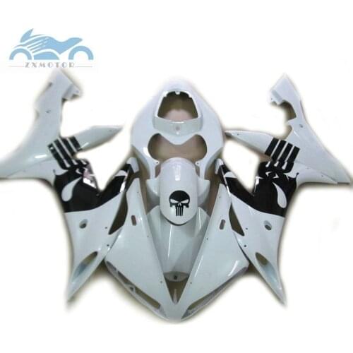 Customized Injection fairing kits fit for YAMAHA 2004-2006 YZFR1 04 05 06 YZF R1 black white plastic fairings kit NY30