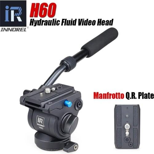 INNOREL H60 Hydraulic Fluid Tripod Head Video Panoramic Head for Camera Tripod Monopod Slider with Quick Release Plate