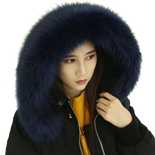 Fake fur collar customerized winter coat fur hat decor faux fox fur collar women men unisex winter fur scarves DIY fur shawl
