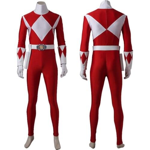 Ranger Superhero Red Ranger Cosplay Costume Geki Battle Bodysuit Fancy Halloween Carnival Outfit Full Props With Boots