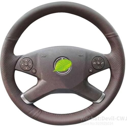 For Mercedes-Benz E-Class E260 E200 E300 E180 E320L 2011-2015 Alcantara Leather steering wheel cover 2012 2013 2014 auto parts