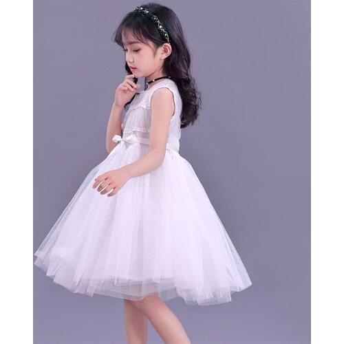 Girls' Dress Summer 2021 New Pure Color Mesh Childrens Dress 2 Year Old Baby Girl Clothes Girls Clothes