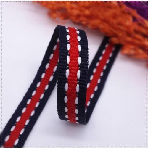 New1cm Wide Grosgrain Ribbon Party Wedding Gift Wrapping 1meter long red and white ribbon lace dress Sewing DIY handmade Ribbon