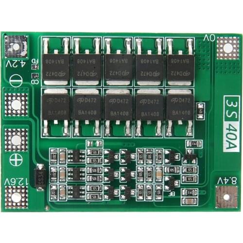 3S 40A 18650 Li-ion Lithium Battery Protection Board 3S Charger PCB BMS Protections Module For Drill Motor 11.1V 12.6V Balance