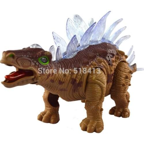 Learning toys toy dinosaur Electric Simulation Stegosaurus Can Walk Hair Voice Flash Educational Learning Toys Ready-to-go