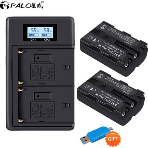 2Pcs NP-FM500H NP FM500H Battery+LCD Display screen charger for Sony Alpha A58 DSLR-A350A300/A350/A450/A500/A550