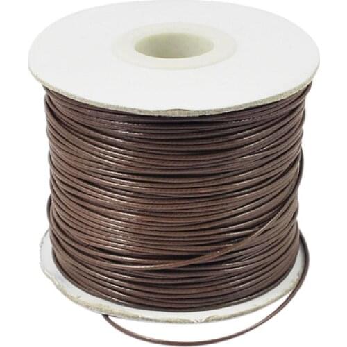 Pandahall Waxed Polyester Cord, Bead Cord, Camel, 0.8mm; about 185yards/roll