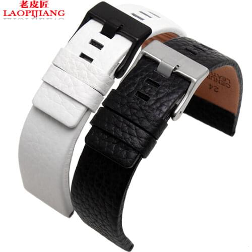 Genuine Leather watchband for diesel DZ1405 4323 4344 4427 7257 4283 watches pin buckle embossed bracelet 24 26 28mm watch strap
