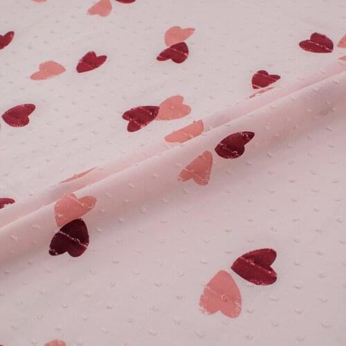 Love On Pink Pure Cotton Fabric For Summer Dress Ткань Хлопок Tissu Telas Sewing Tela Tecido Ткани Stof Stoff Tissus Vestidos