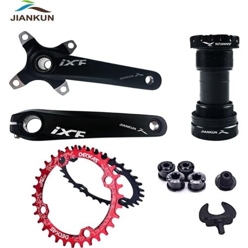 JIANKUN IXF Crankset MTB 104BCD Chainring 170mm Mountain Bike Road Bicycle Chain Ring Cycle Crank Set Screw Bottom Bracket BB