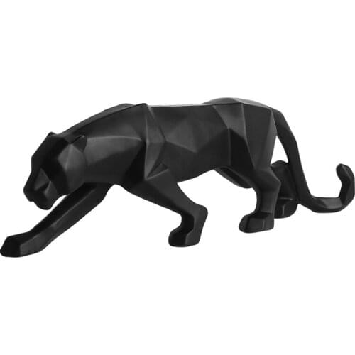 Leopard Statue Resin Geometric Animal Resin Sculpture Abstract Figurine Home Decoration/ decor statues Modern beelden decoratie