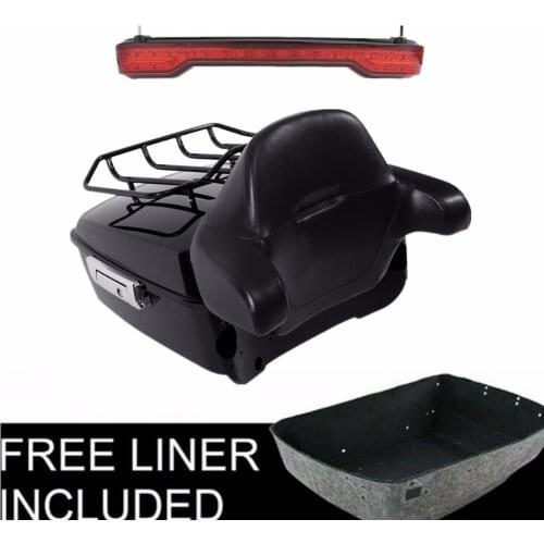 Motorcycle King Pack Trunk Backrest Brake Tail Light For Harley Tour Pak Touring Road King Road Glide Street Glide 2014-2020