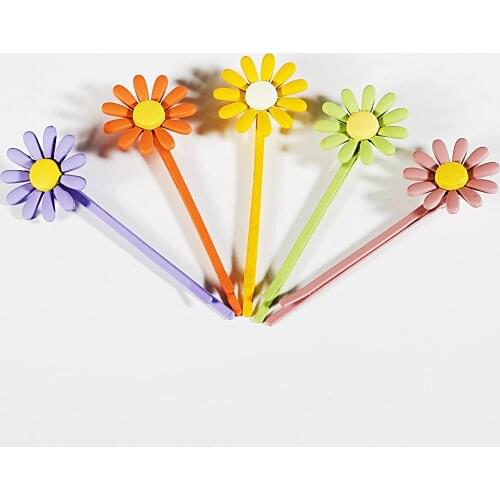 1PC Colorful Flower Hairpin Barrettes Lovely Kids Girls Hair Clip Sweet Color Daisy Flower Headwear Hair Accessories