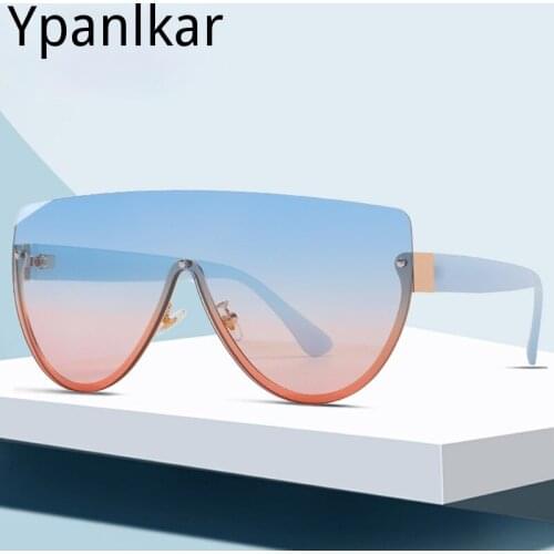 Oversized Pilot Sunglasses Women Vintage Brand Designer Gradient Glasses 2021 Fashion Shades Sunglasses Female Eyewear UV400