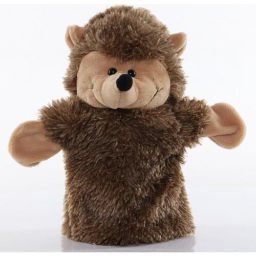 1pcs 25cm Hand Puppet Hedgehog Animal Plush Toys Baby Educational Hand Puppets Story Pretend Playing Dolls for Kids Gifts