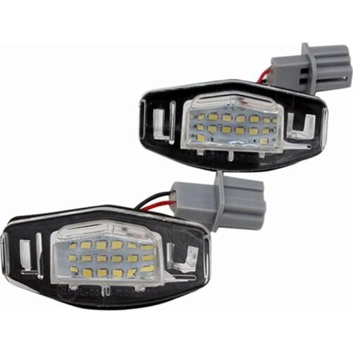 2Pcs/Set License Plate Light For Honda Accord Civic City MK4 Odyssey Pilot LED Light For Car License Number Plate Light Lamp