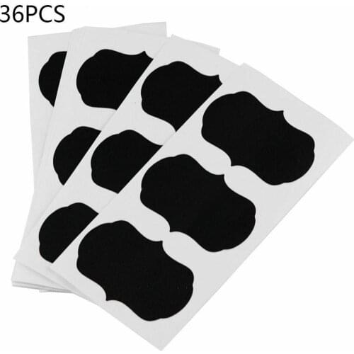 36pcs Chalkboard Label Stickers Set with Chalk Pen Cans Bottle Accessories Container Kitchen Gadgets Food Jars Blackboard E3Z0