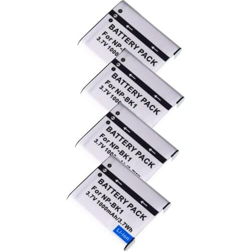 4 Battery FOR SONY NP-BK1 DSC-S950 S980 W180 W190 W370 Webbie HD MHS-PM1