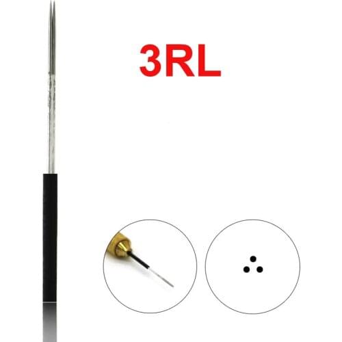 50pcs Microblading Permanent Makeup Eyebrow 3RL 3RS 5RL 5RS Manual ROUND Tattoo Fog Needles For Lamina Blade Agulhas Tebori