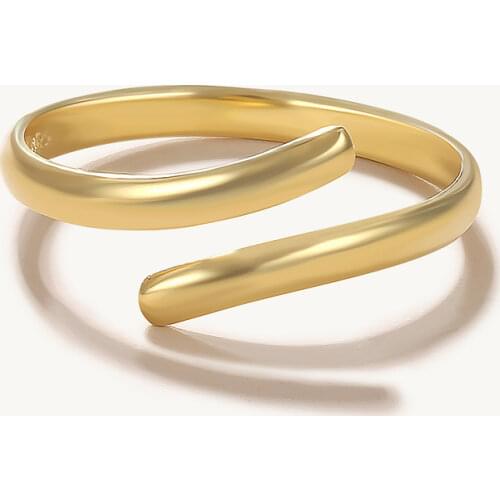 CANNER Wild smooth spiral Ring 925 Sterling Silver Anillos Gold Rings For Women Luxury Fine Jewelry Wedding Rings Bague Bijoux