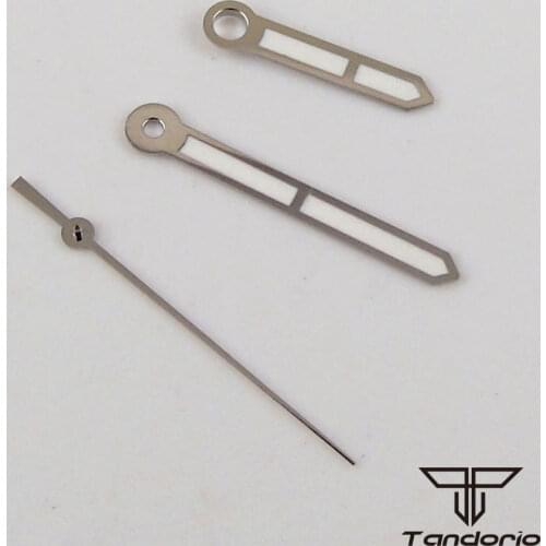 White Color Green Luminous Automatic Silver edge White Watch Hand fit for NH35A NH36A 7S26 Movement