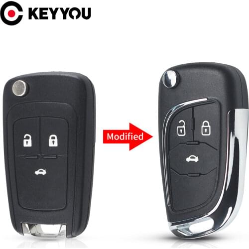KEYYOU 10x 2/3/4/5BT For Opel For Chevrolet Cruze Aveo Malibu Epica Lova 2009 2010 2011 2012 2013 Modified Filp Remote Key Case