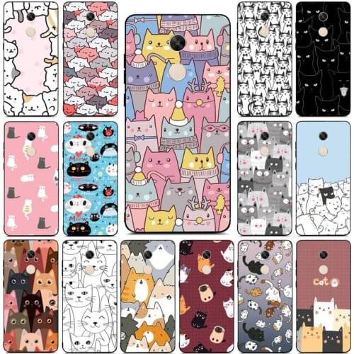 Yinuoda white cartoon cat Phone Case for RedMi note 4 5 7 8 9 pro 8T 5A 4X case
