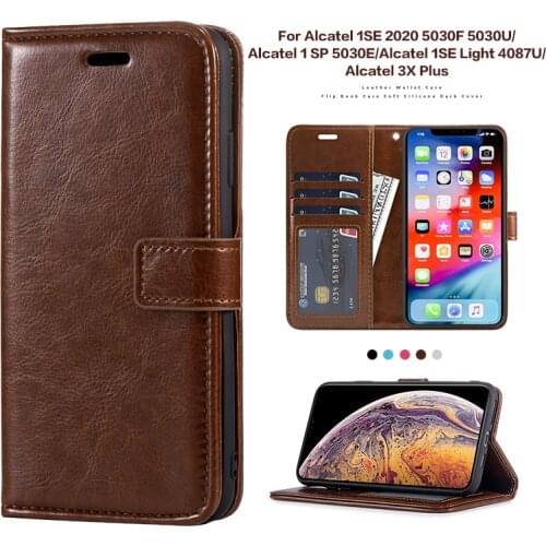 PU Leather Flip Case For Alcatel 1SE 2020 5030F 5030U Case Wallet Cover For Alcatel 1 SP 5030E 1SE Light 4087U Business Case