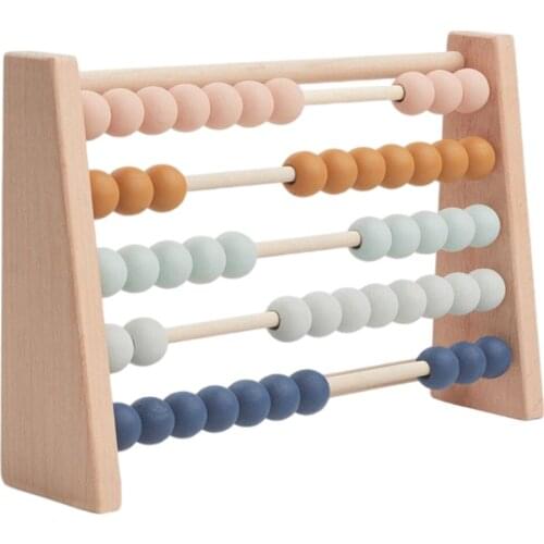 Wooden Abacus Math Learn Toy Kids Counting Early Educational Toy 50 Beads