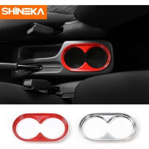 SHINEKA Car Styling Interior Rear Water Cup Holder Trim Cover Frame for Suziki Jimny 2007+ Car Accessories