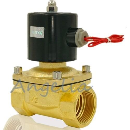 AC220V/24V,DC24V/12V G2" DN50 Brass Electric Solenoid Valve Pneumatic Valve for Water Air Gas Normally Closed