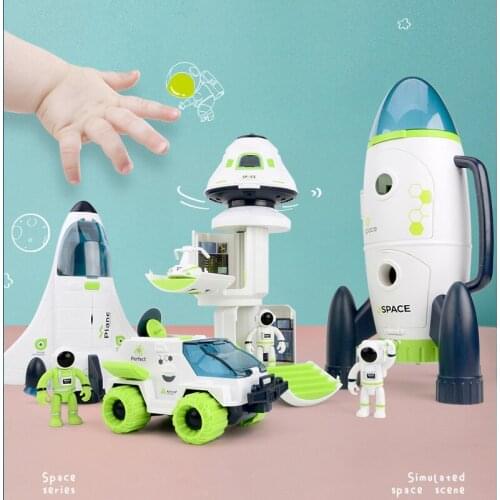 Simulation Sound And Light Diy Assembled Aviation Model Space Shuttle Cabin Rocket Space Station Science And Education Toys