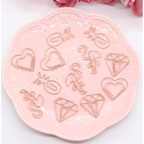 KSCRAFT 20pcs Mixed Love Rosegold Clips for DIY Scrapbooking Planner Craft