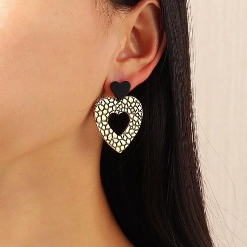 2020 trend Unusual Earrings Gold Earrings For Women Hyperbole Geometric Metal Circle Long Earrings