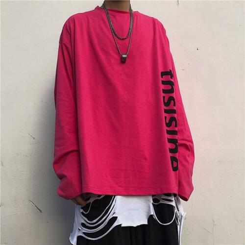 New Hot selling long sleeve neutral tops for women 2021 fashion clothes for teens goth woman tshirts casual graphic tee Ay4468