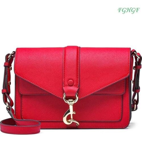 New high quality cowhide leather handbags European and American fashion brand shoulder diagonal envelope bag