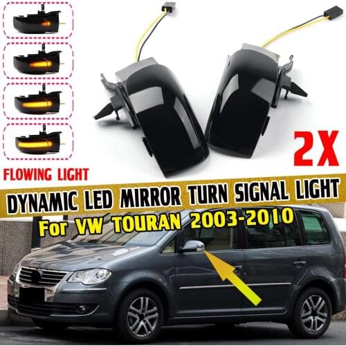 Pair LED Side Rearview Mirror Indicator Light Turn Signal Lights Lamp for Volkswagen VW Touran 2003-2010 2004 2005 2006 2009