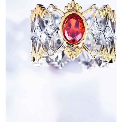 QTT Luxury New Red Ruby Finger Rings 925 Sterling Silver Jewelry Ring For Women Fashion Wedding Anniversary Jewelry Gifts